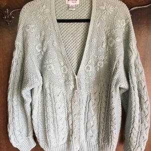 Exclusive Imports Cable Knit Embroidered Sweater